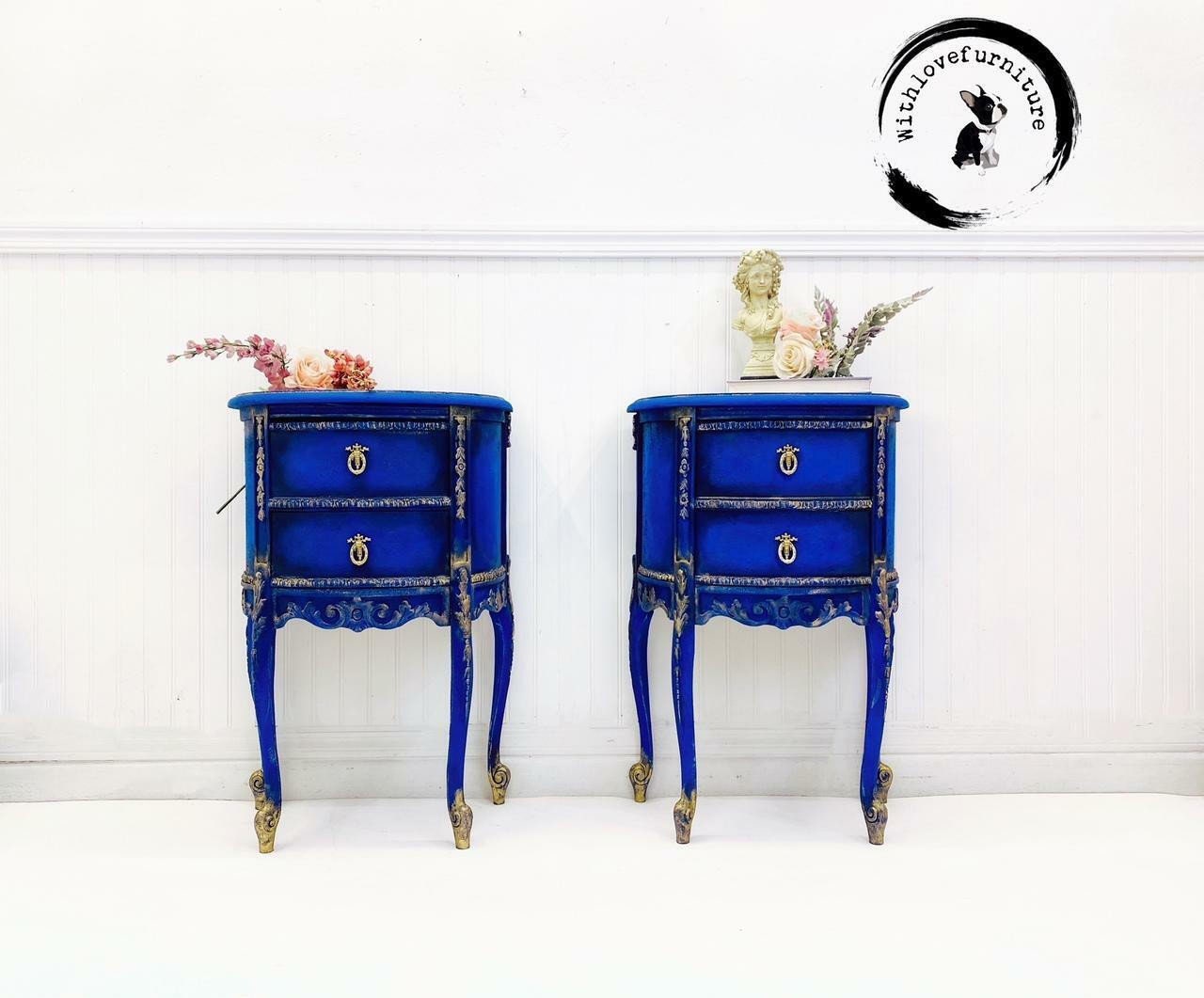 Cobalt 16oz and 32oz | Dixie Belle Chalk Mineral Paint | No VOC | Chalk Paint for Furniture | Water Based Paint | 16oz and 32oz