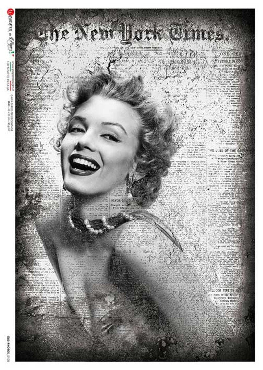 Marilyn Monroe | Rice Paper Decoupage | US Paper Designs 0108 | 2 Sizes