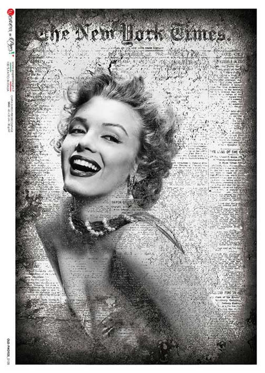 Marilyn Monroe | Rice Paper Decoupage | US Paper Designs | Furniture Decoupage | A2 & A1