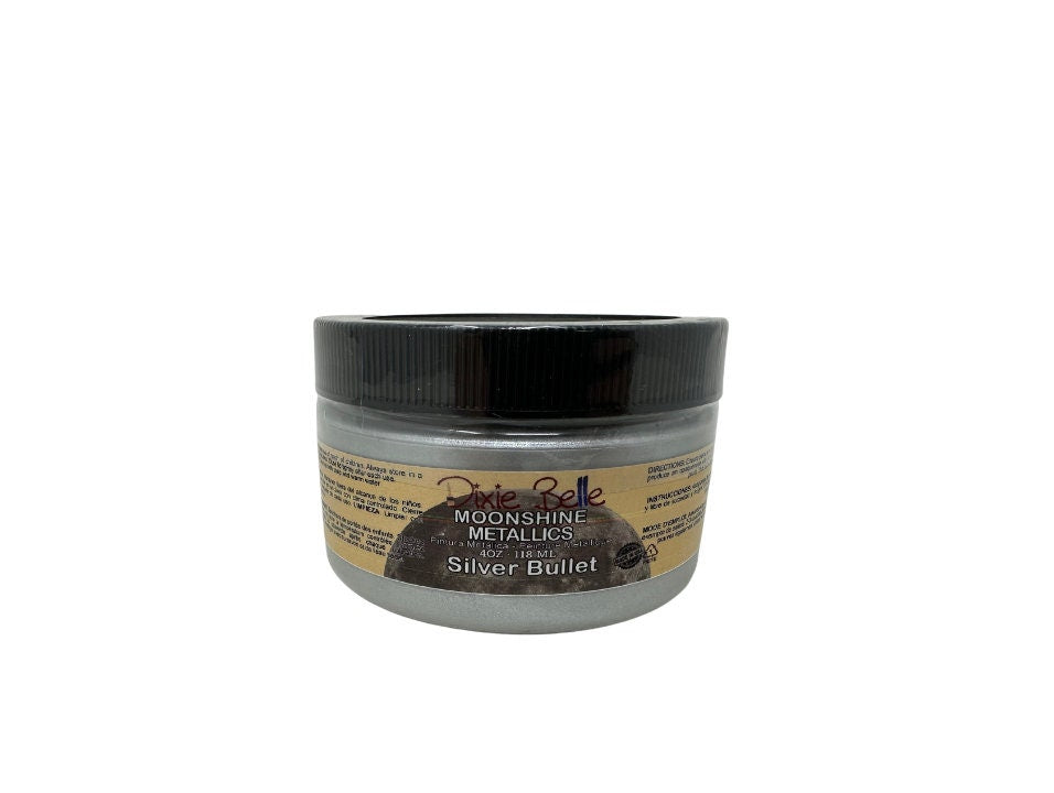 Silver Bullet 4oz | Moonshine Metallics Paint | Dixie Belle Paint | 4oz