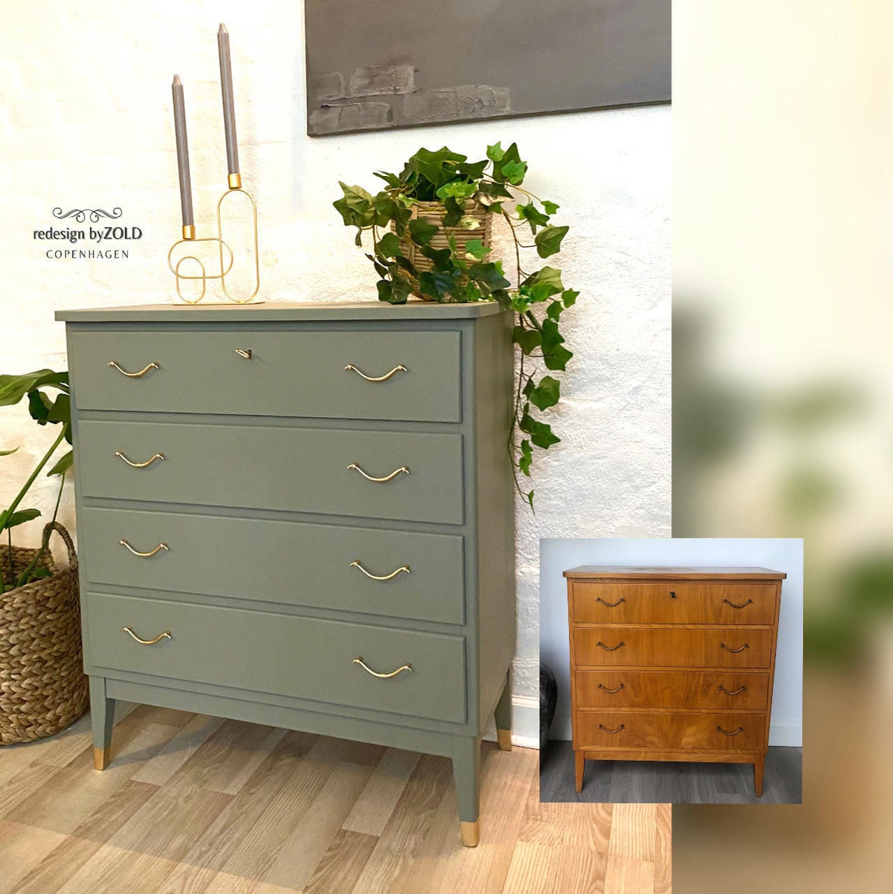 Hampton Olive 16oz and 32oz | Silk All-In-One Paint | Dixie Belle Paint Company | 16oz and 32oz