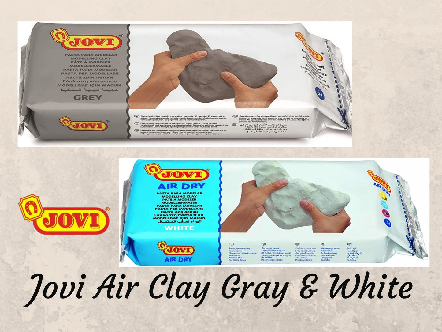 Air Dry Clay | Jovi | Moulding Clay | 1.1lbs | 2 Colors