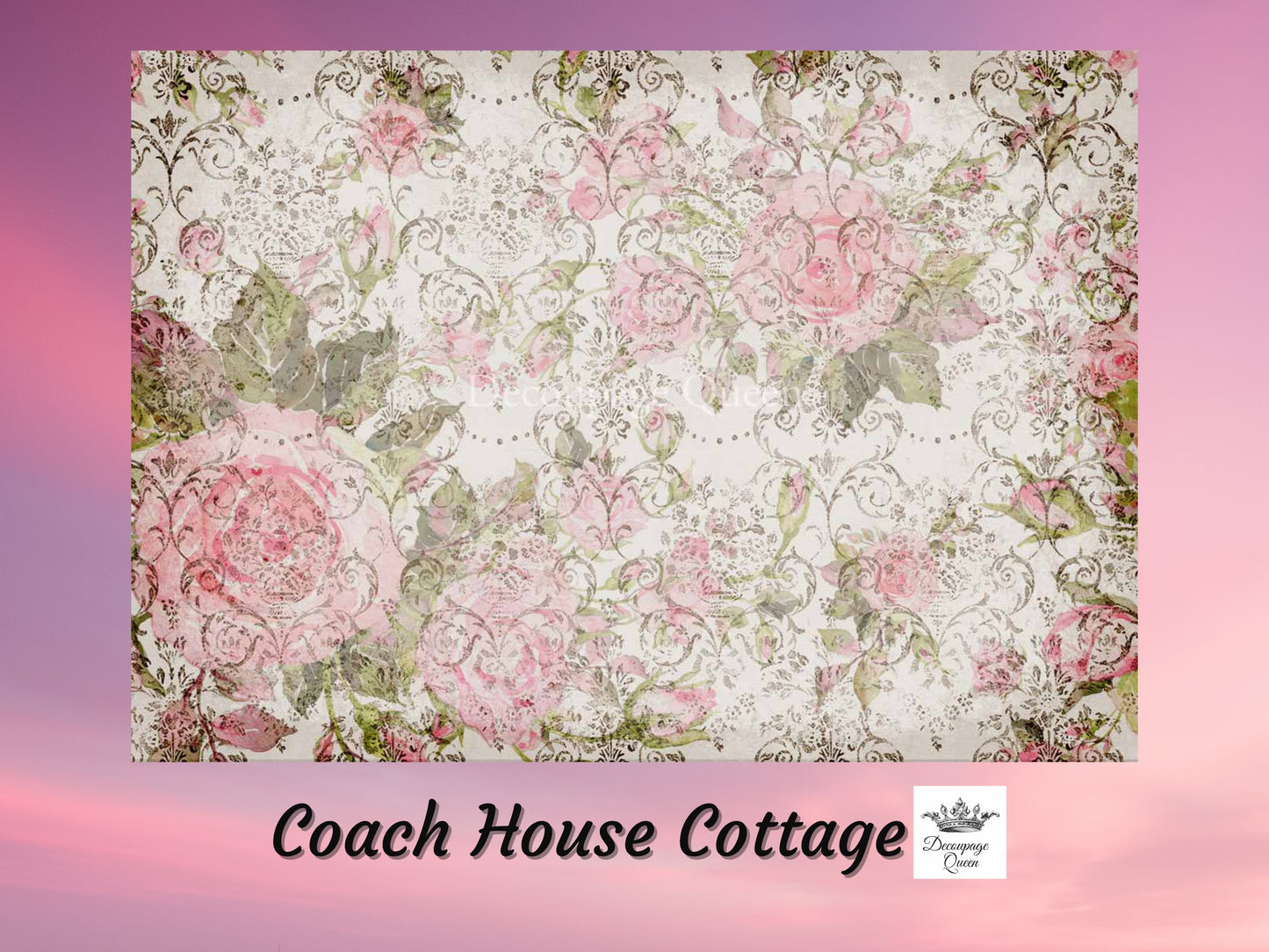 Coach House Cottage | Rice Paper Decoupage | Decoupage Queen | 2 Sizes