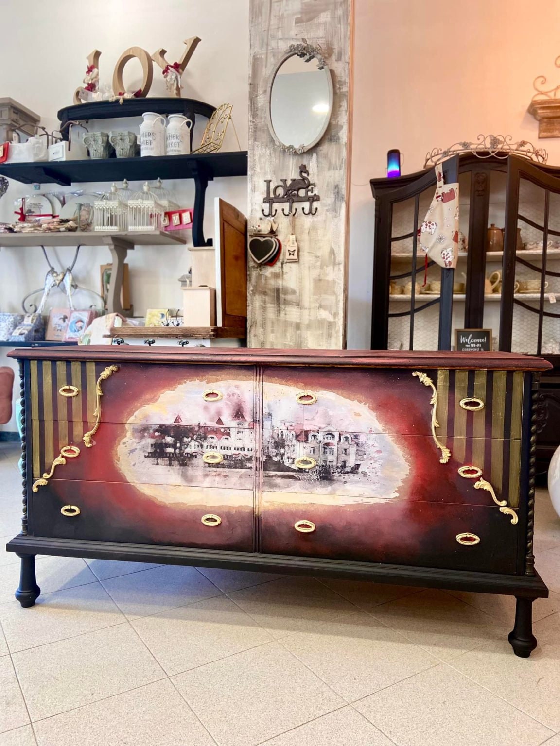 Belle Ville | Rub On Furniture Transfers | Hokus Pokus | Furniture Decals | 37 x 23
