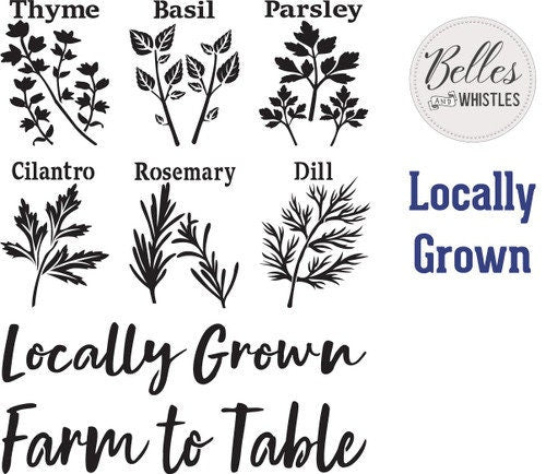 Locally Grown Stencil | Dixie Belle Paint Company | Belles and Whistles | 10mil