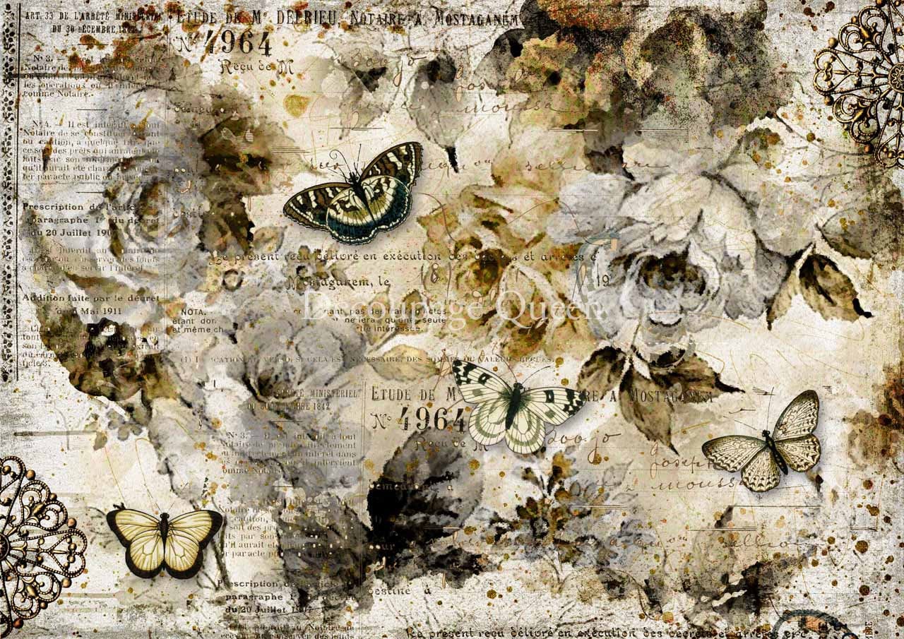 First Bloom | Rice Paper Decoupage | Decoupage Queen | 2 Sizes