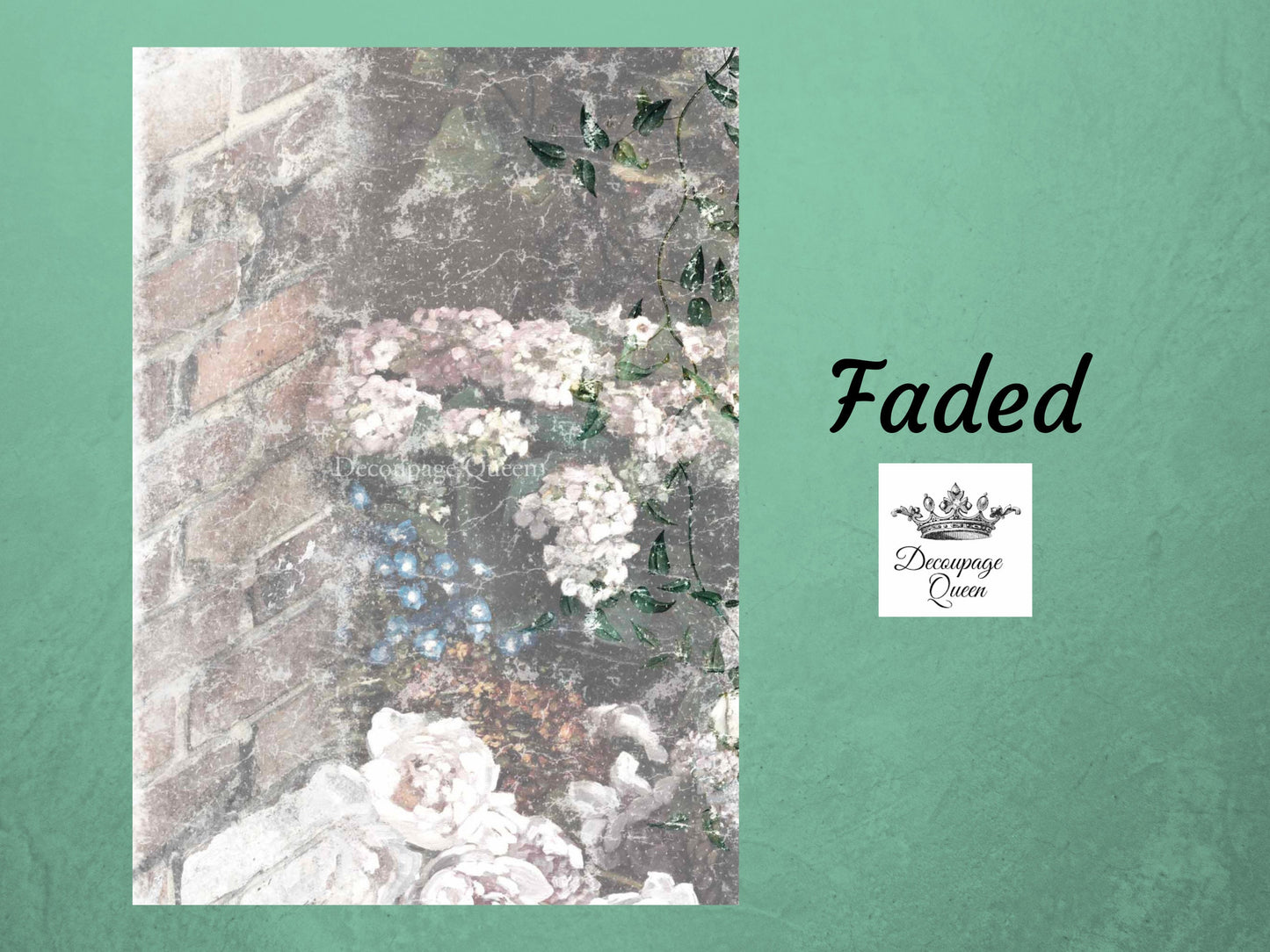 Faded Dainty and The Queen | Rice Paper Decoupage | Decoupage Queen | 2 Sizes