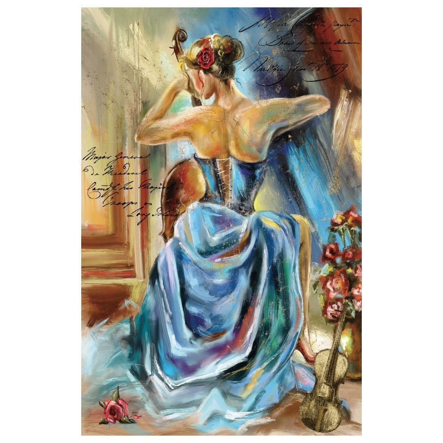 Solo Cello Decoupage | Décor-Weave Decoupage | Hokus Pokus | A1- 22.44" x 31.67"