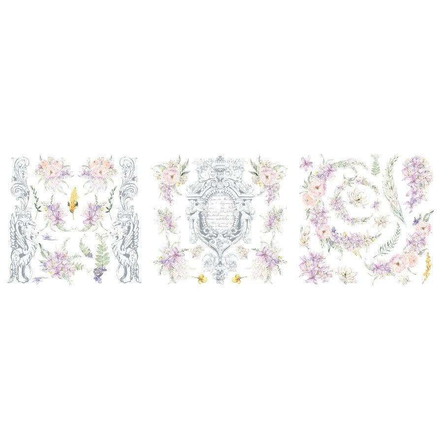 Poems | Rub On Furniture Transfers | Hokus Pokus | Furniture Decals | Petite Transfer | 3 Sheets