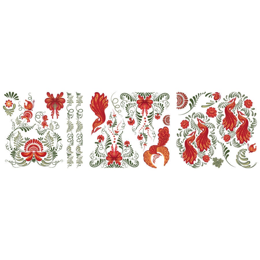 Phoenix | Rub On Furniture Transfers | Hokus Pokus | Furniture Decals | Petite Transfer | 3 Sheets