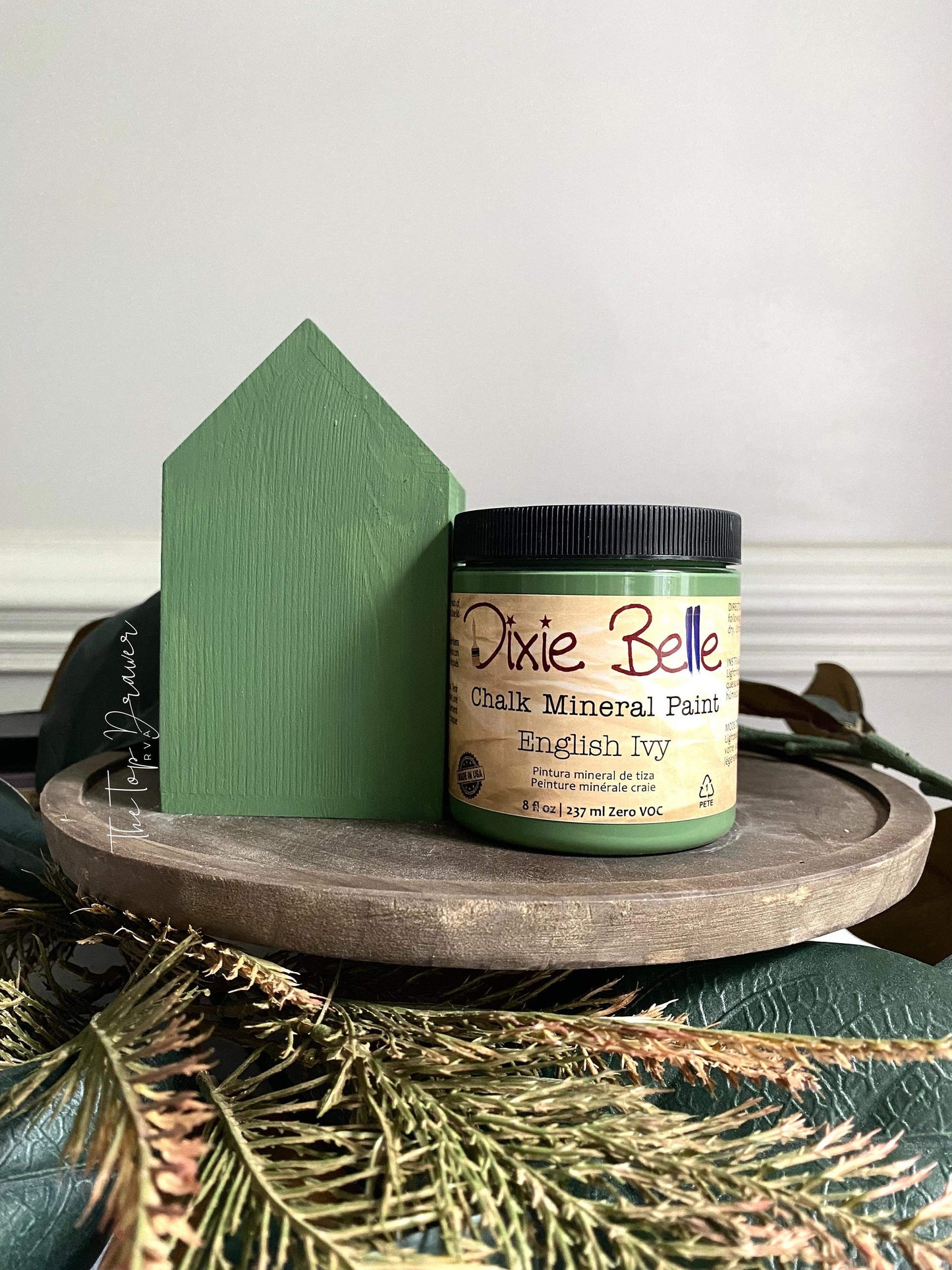 English Ivy 4oz and 8oz | Dixie Belle Chalk Mineral Paint | No VOC | Chalk Paint for Furniture | Water Based Paint | 4oz and 8oz