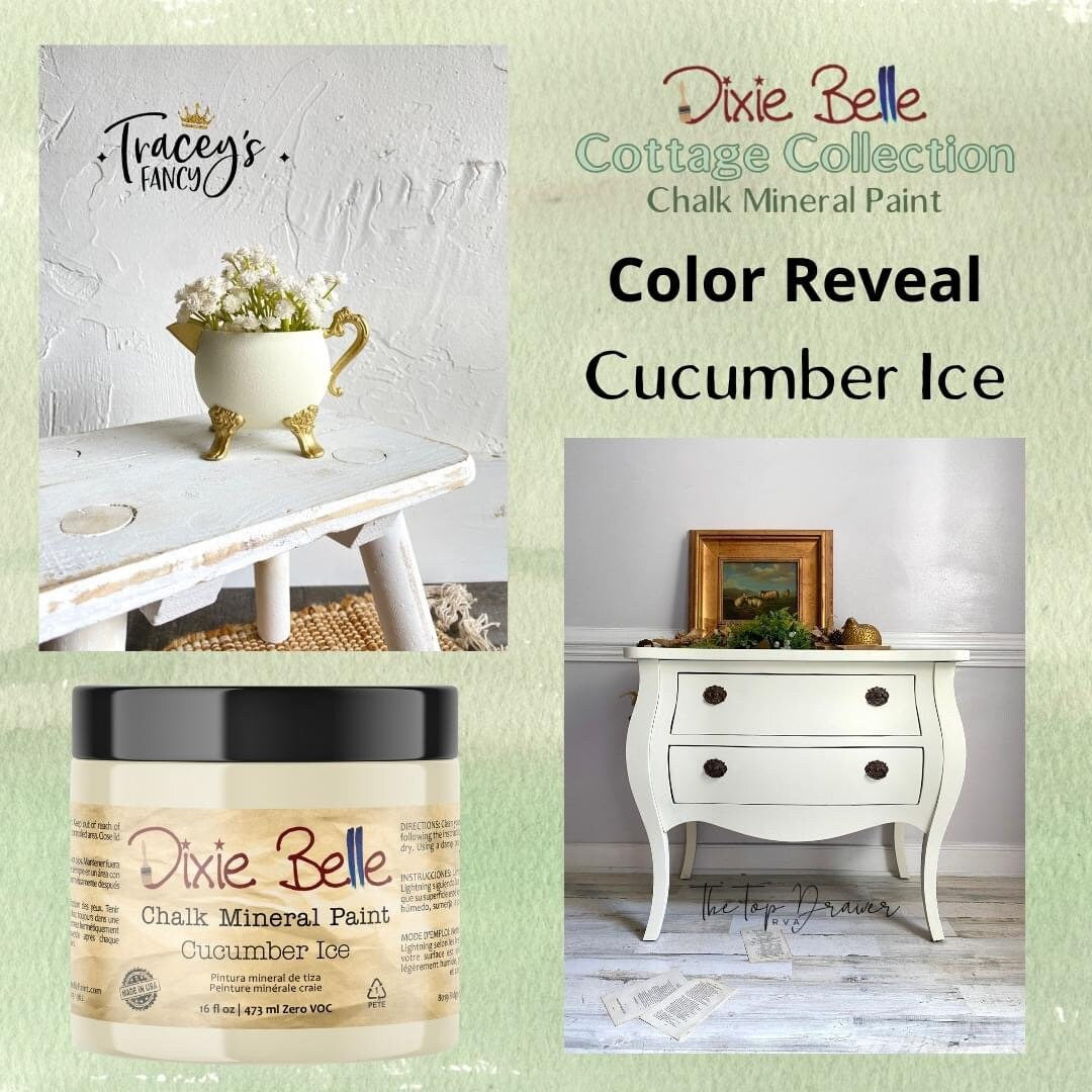 Cucumber Ice 16oz and 32oz | Dixie Belle Chalk Mineral Paint | No VOC | Chalk Paint for Furniture | Water Based Paint | 16oz and 32oz