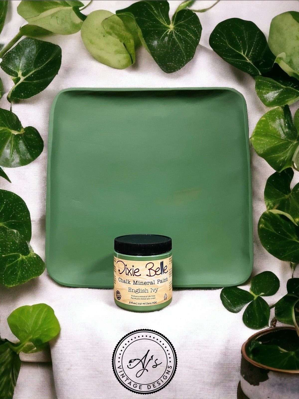 English Ivy 4oz and 8oz | Dixie Belle Chalk Mineral Paint | No VOC | Chalk Paint for Furniture | Water Based Paint | 4oz and 8oz