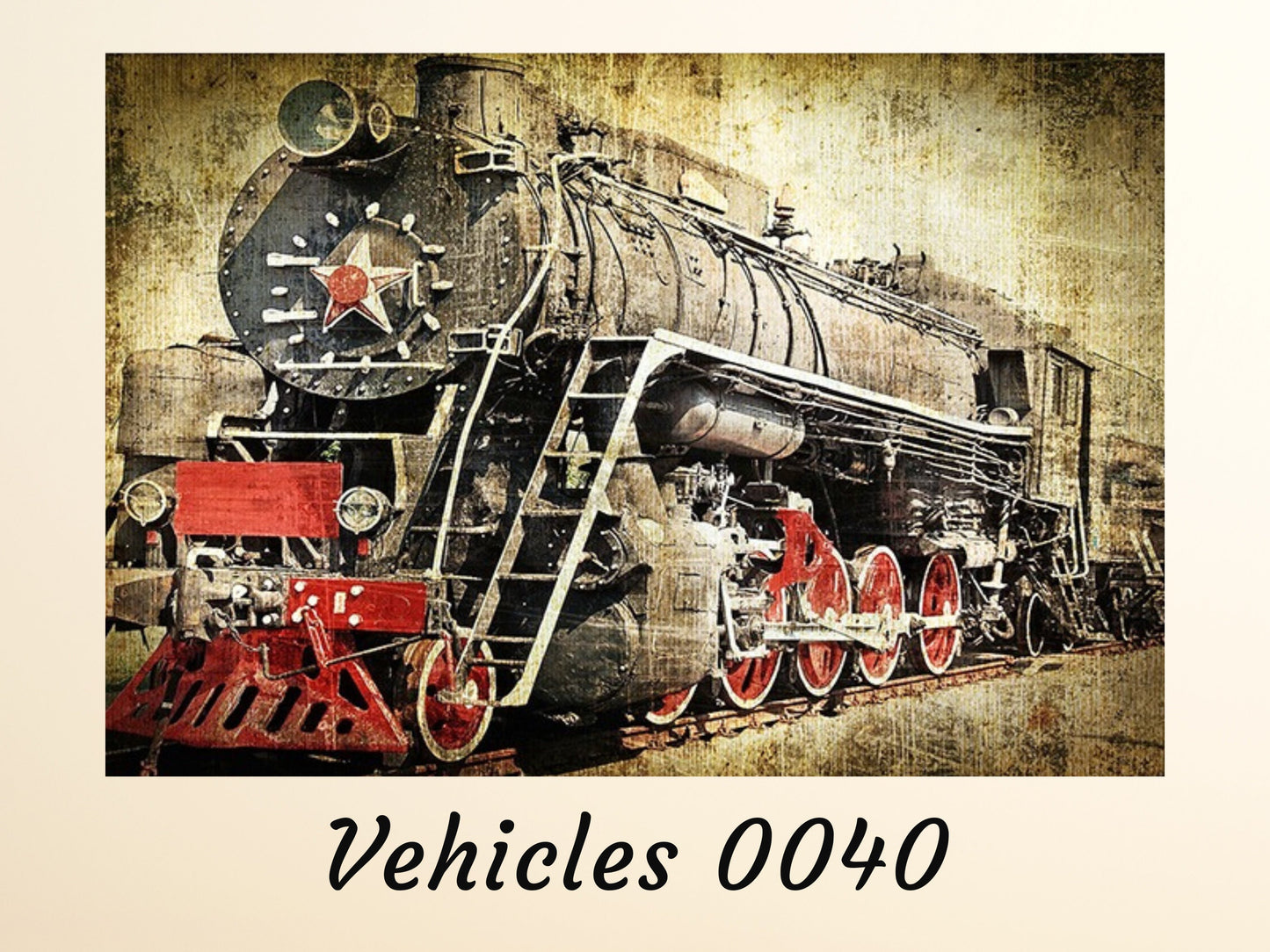 Vehicles 0040 | Steam Trail | Rice Paper Decoupage | A2 & A1
