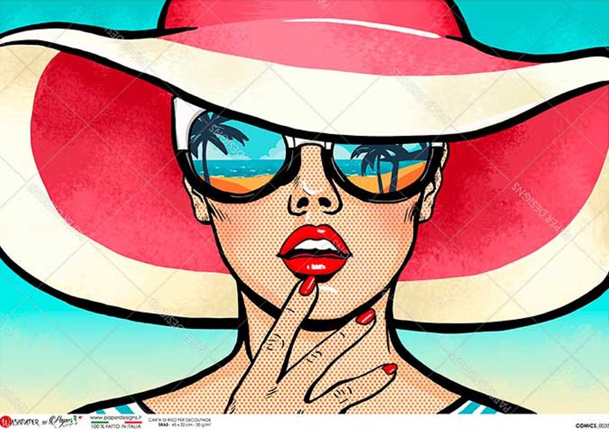 Sunnies Pop Art | Paper Designs | Rice Paper Decoupage | A1