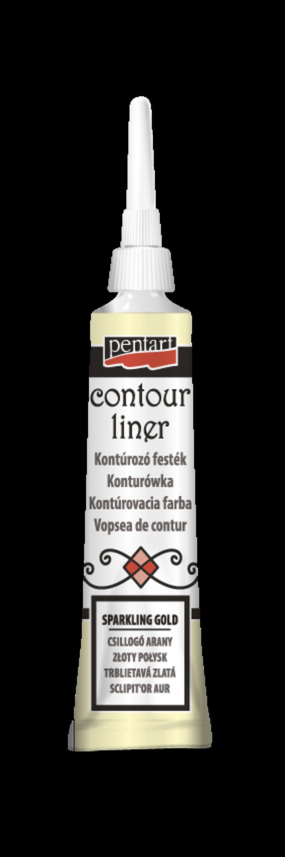 Contour Liner 6 Metal Colors | Pentart | Mixed Media | Journaling | 20ml