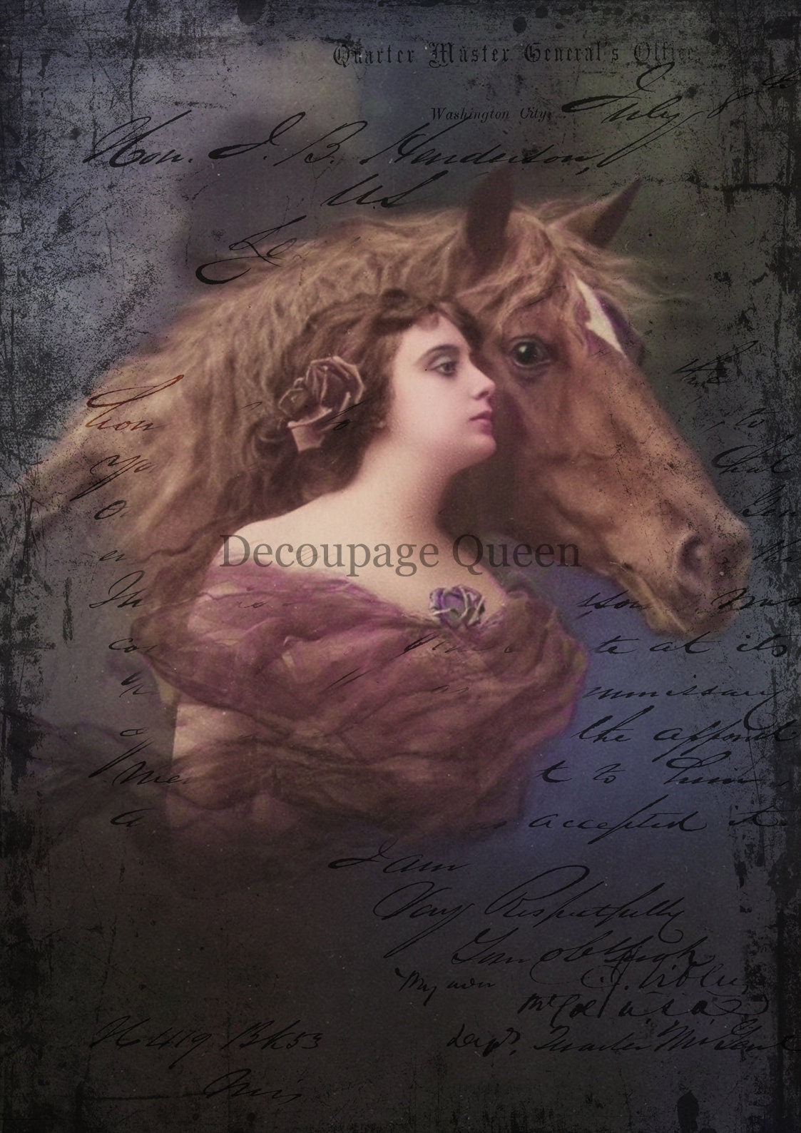 Equestrian Beauty | Rice Paper Decoupage | Decoupage Queen | A4 & A3