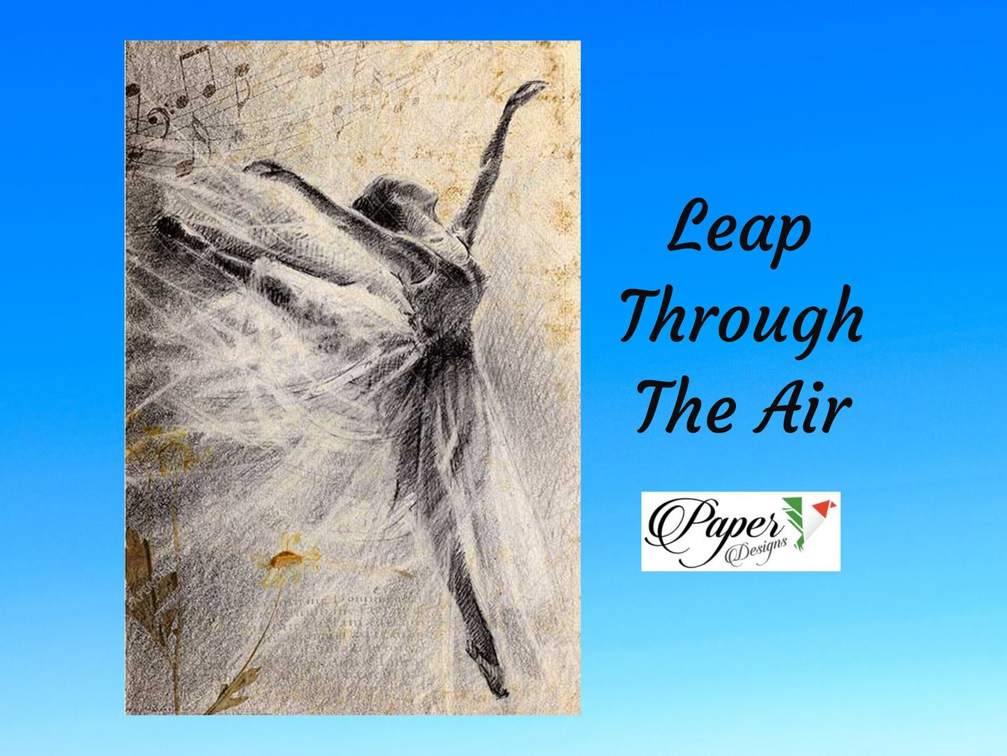 Leap Through The Air | Rice Paper Decoupage | Furniture Decoupage | USPaper Designs 0025 | A2 & A1