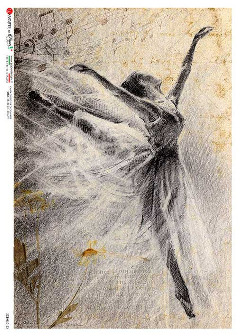Leap Through The Air | Rice Paper Decoupage | Furniture Decoupage | USPaper Designs 0025 | A2 & A1