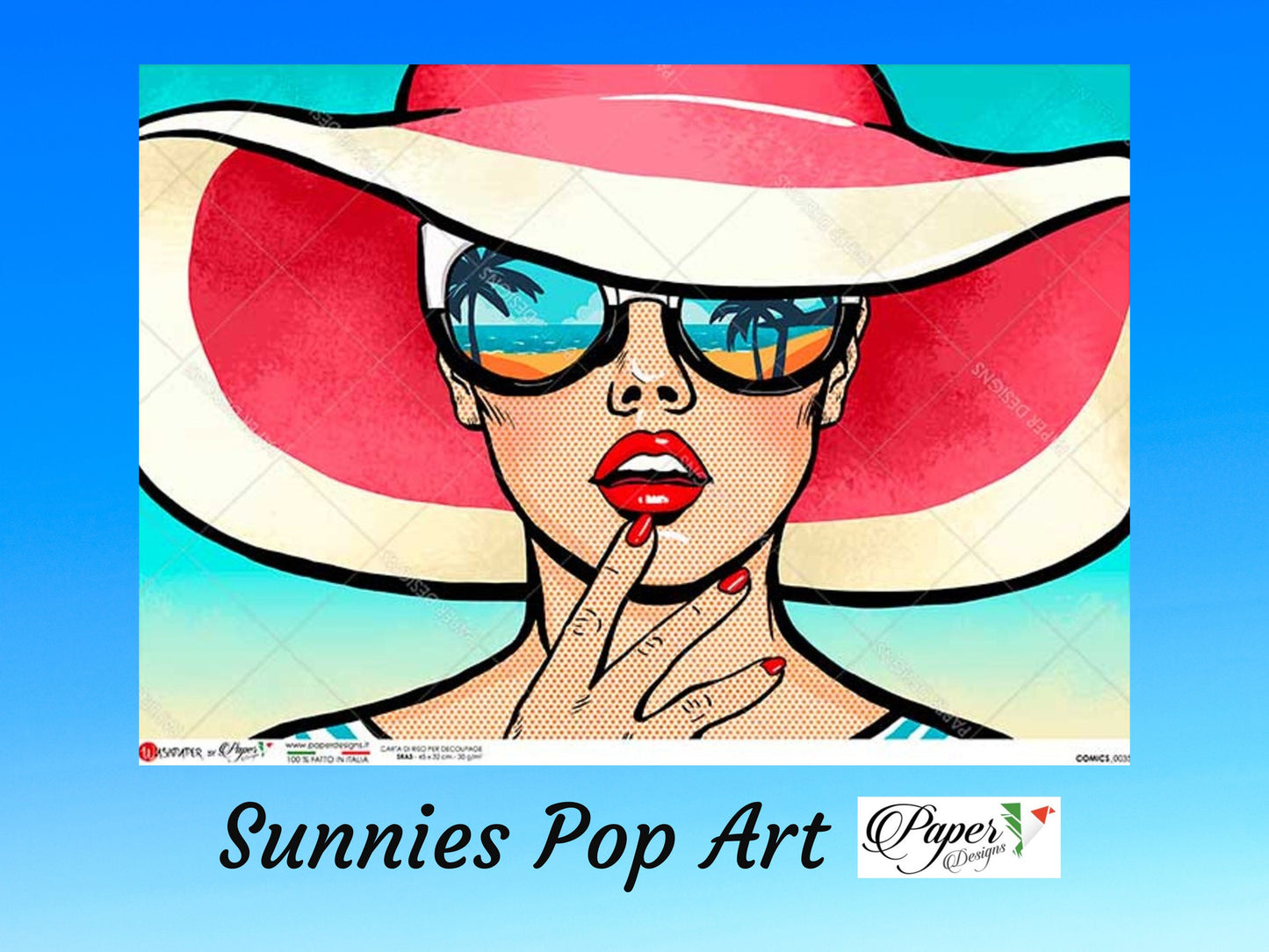 Sunnies Pop Art | Paper Designs | Rice Paper Decoupage | A1