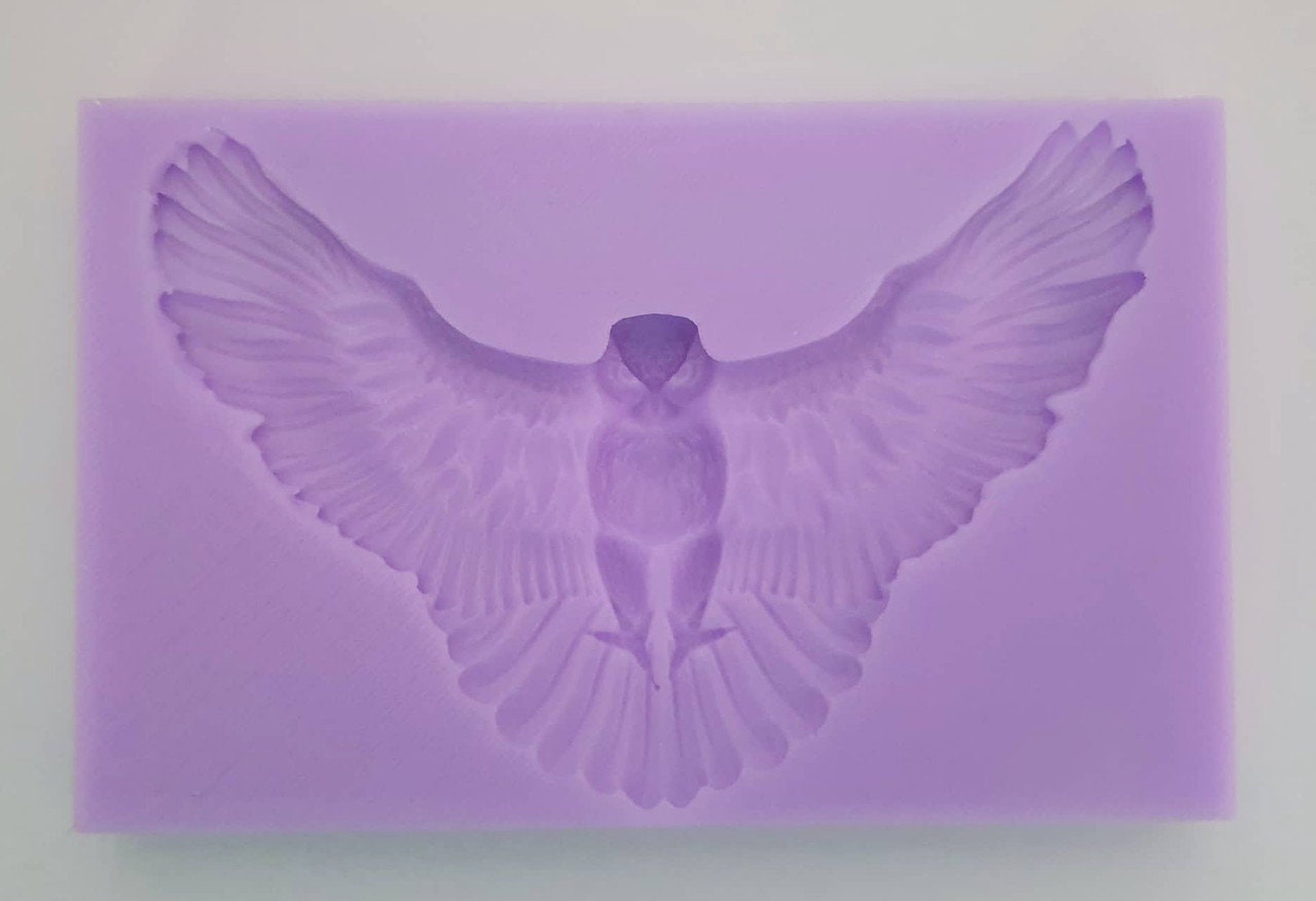 Flying Owl | Silicone Molds | Décor Moulds | Food Mould | Emlems Moulds | 5.5" x 4" x 0.5" | Limited Edition | RETIRING