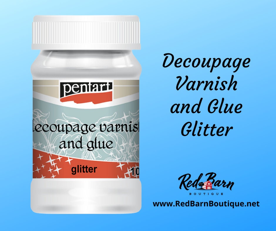 Glitter Decoupage Varnish & Glue | Pentart | Mixed Media | 100ml