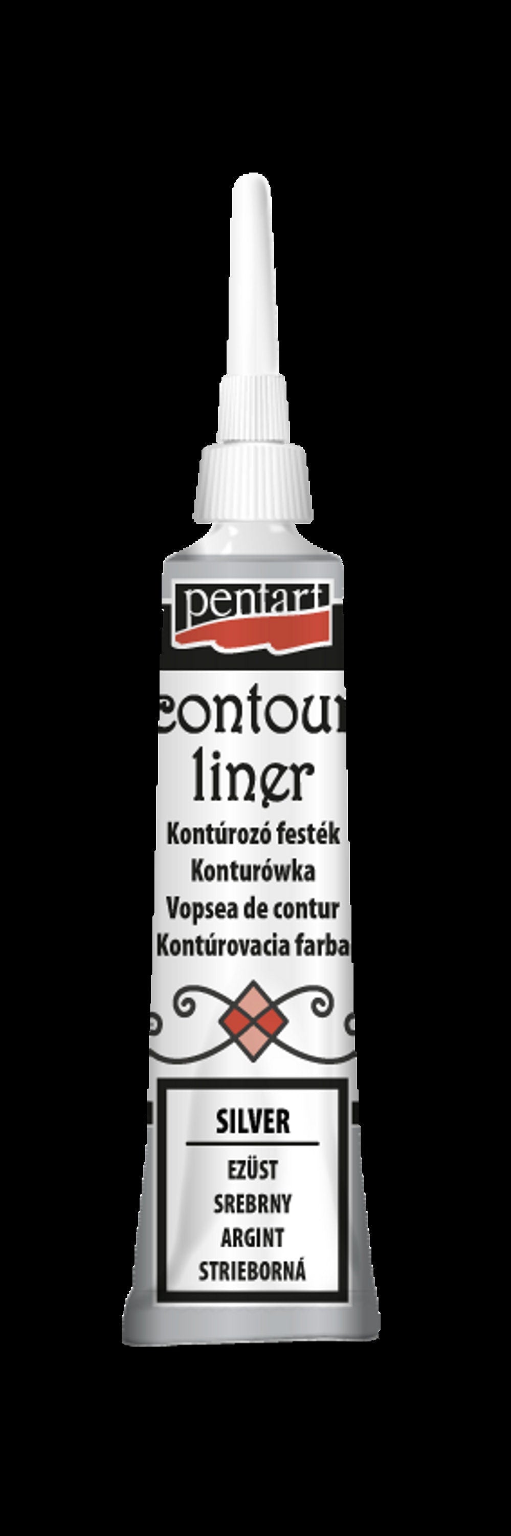 Contour Liner 6 Metal Colors | Pentart | Mixed Media | Journaling | 20ml