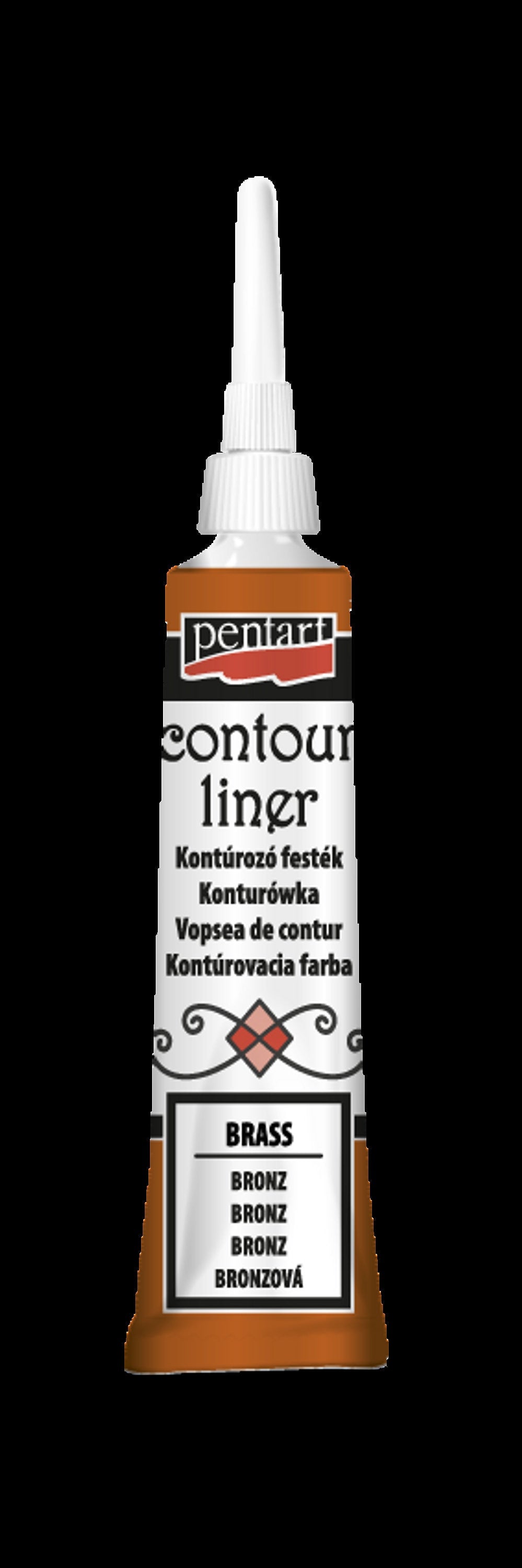 Contour Liner 6 Metal Colors | Pentart | Mixed Media | Journaling | 20ml