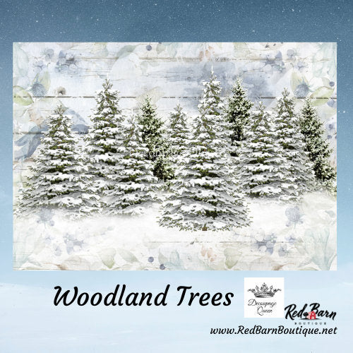 Woodland Trees | Rice Paper Decoupage | Decoupage Queen | A4 & A3