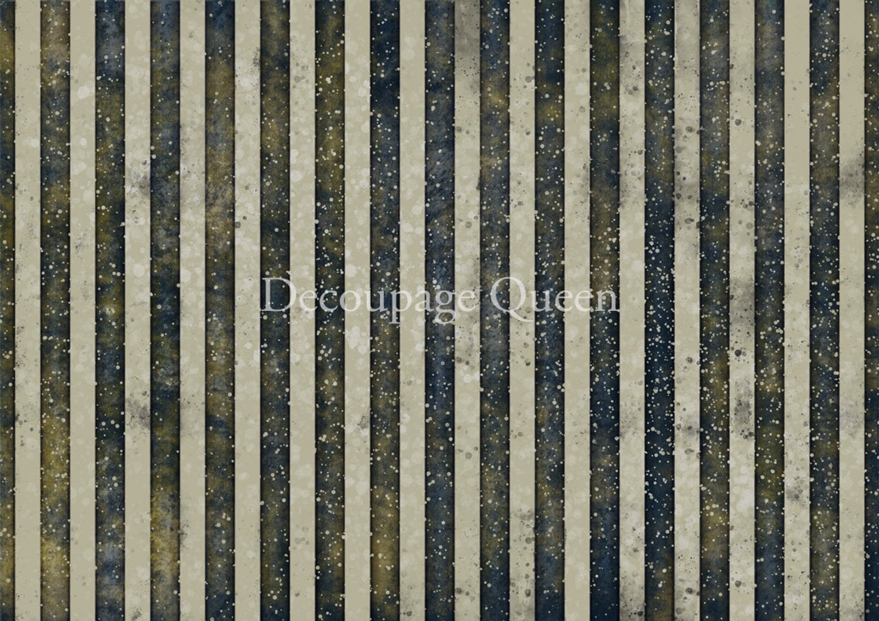 Festive Stripes | Rice Paper Decoupage | Decoupage Queen | Dainty and The Queen | 2 Sizes