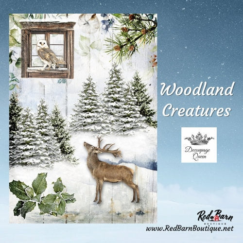 Woodland Creatures | Rice Paper Decoupage | Decoupage Queen | A4