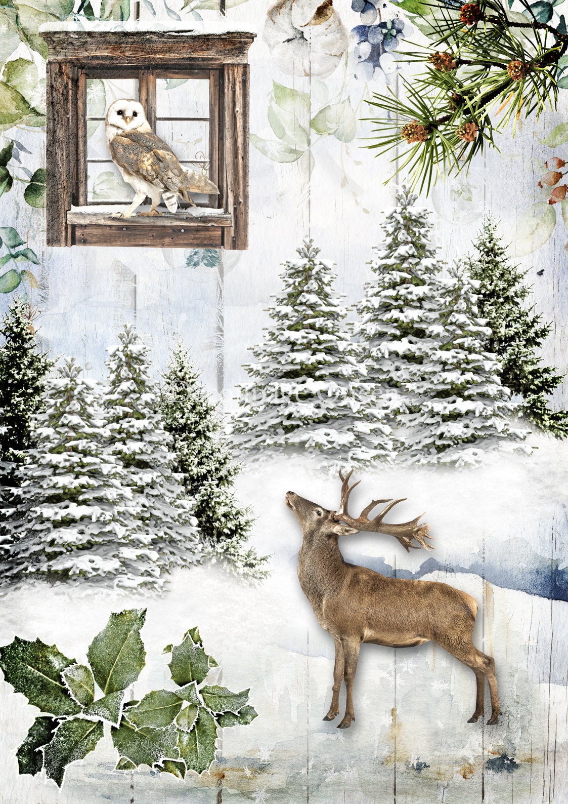 Woodland Creatures | Rice Paper Decoupage | Decoupage Queen | A4