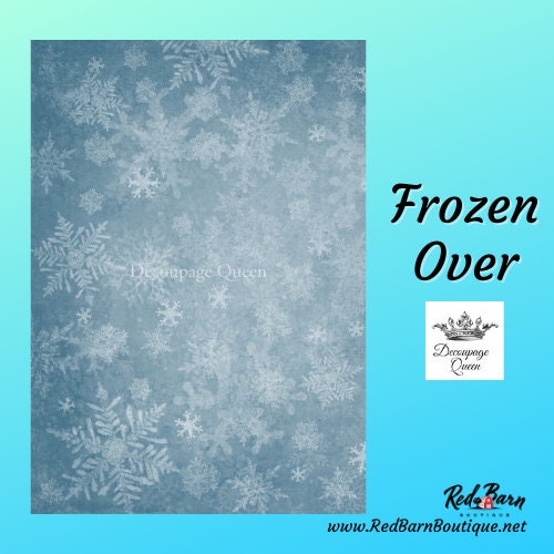 Frozen Over | Rice Paper Decoupage | Decoupage Queen | A3 | Printed in Italy