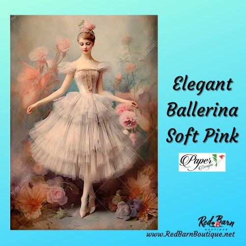 Elegant Ballerina Soft Pink | Rice Paper Decoupage | US Paper Designs | Scenes 0161 | A4
