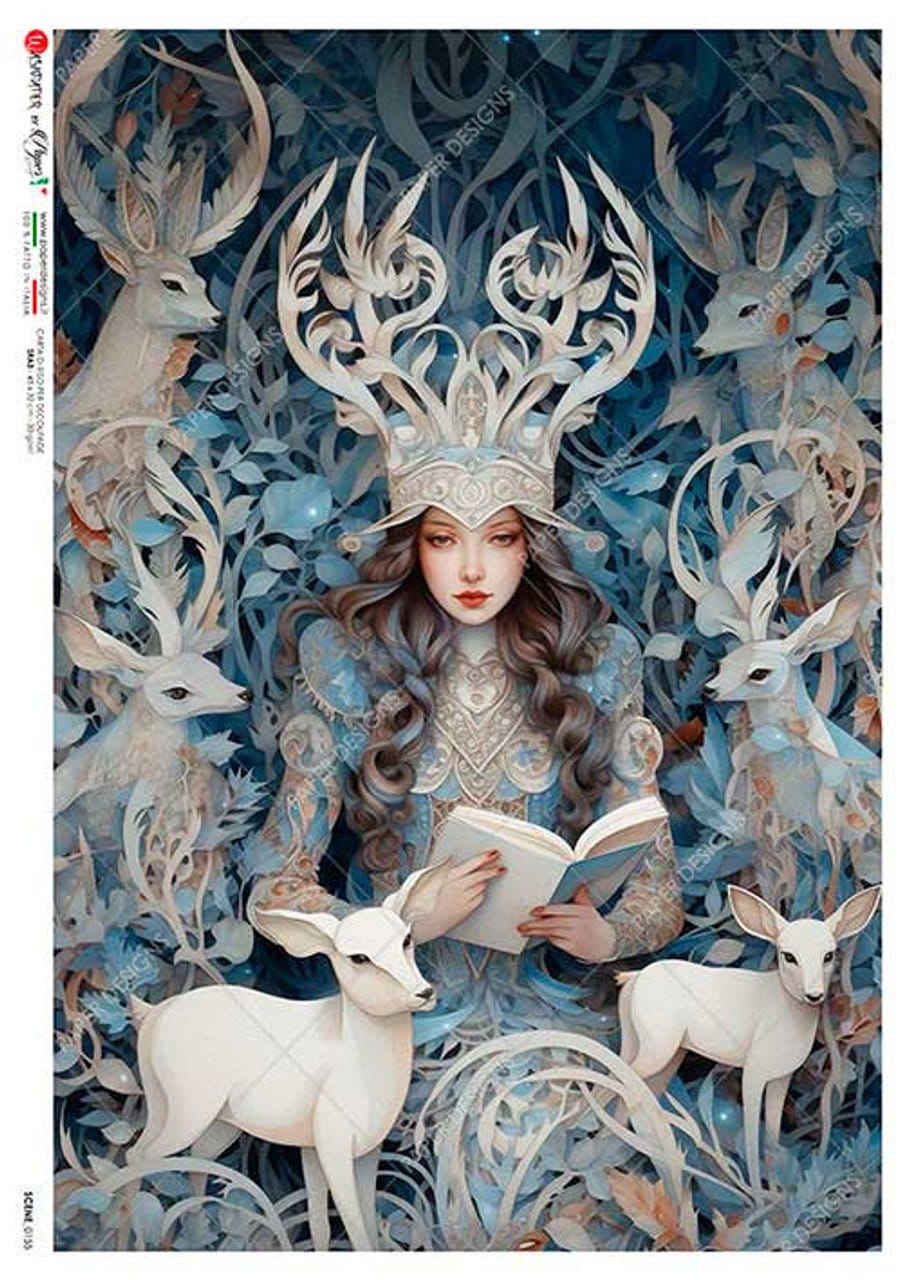 Queen of Winter | Rice Paper Decoupage | US Paper Designs | Scenes 0155 | A4