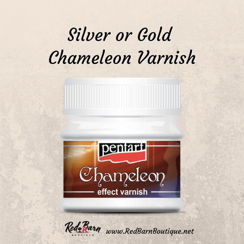 Chameleon Varnish 2 Colors | Gold or Silver | Water Based | Pentart | 50ml