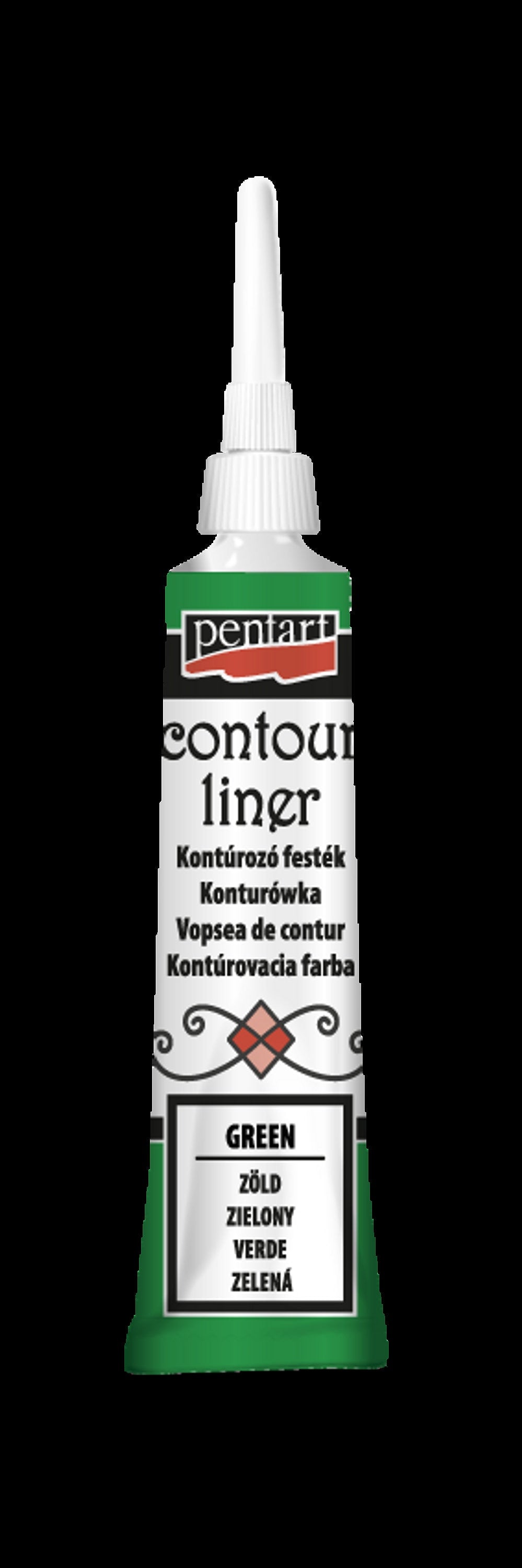 Contour Liner 6 Bright Colors | Pentart | Mixed Media | Journaling | 20ml