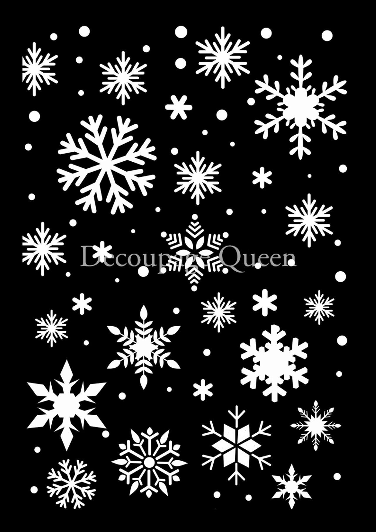 Falling Snowflakes | Decoupage Queen | Crafting Stencil | Size A4 | 10mil