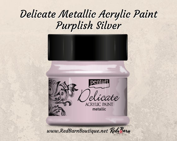 Purplish Silver | Delicate Metallic Acrylic Paint | Metallic | Mixed Media | Pentart | 50ml