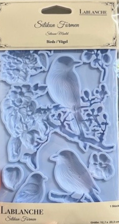 Spring Birds Silicone Mould | Décor Moulds | LaBlanche Resin Moulds | Resin and Clay Moulds | Limited Edition