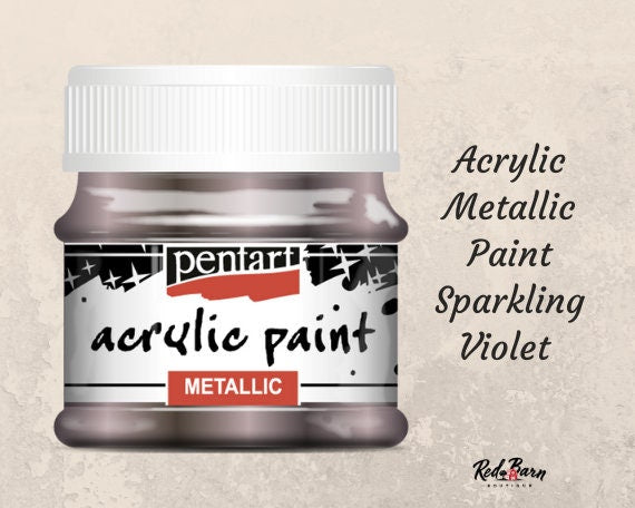 Sparkling Violet | Acrylic Paint | Metallic | Mixed Media | Crafting Paint | Pentart | 50ml