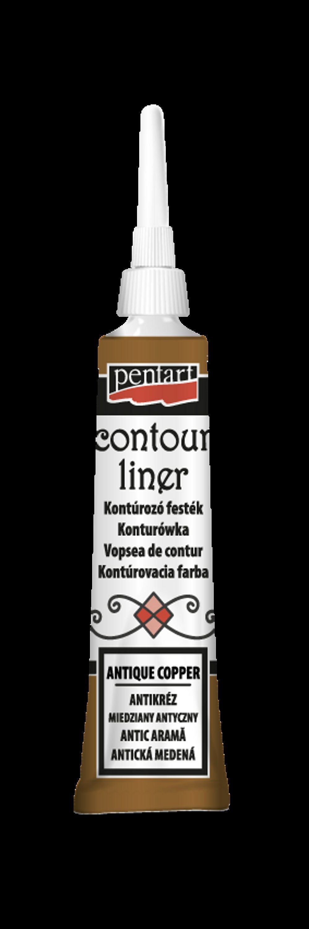 Contour Liner 6 Metal Colors | Pentart | Mixed Media | Journaling | 20ml