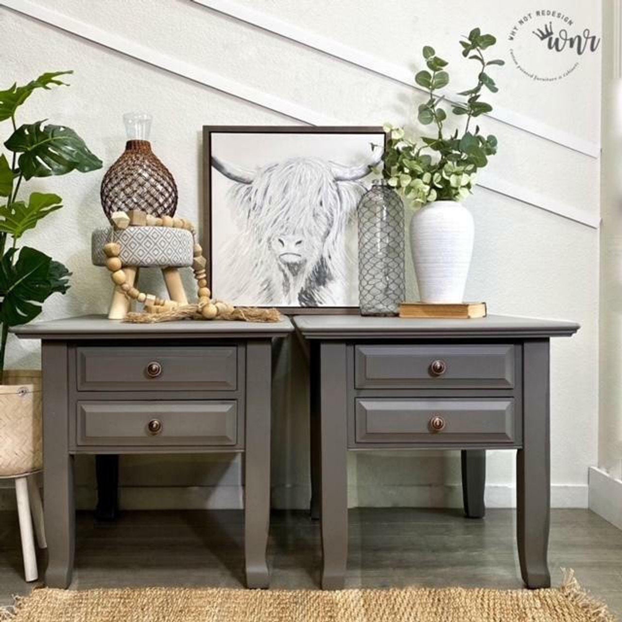 Hurricane Gray 4oz and 8oz | Dixie Belle Chalk Mineral Paint | No VOC | Chalk Paint for Furniture | Water Based Paint | 4oz and 8oz