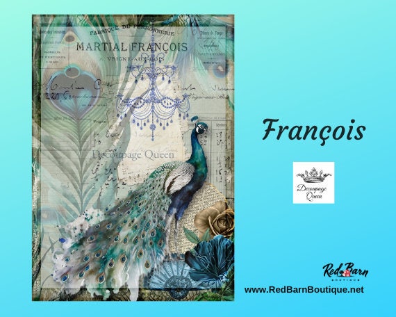 Francois | Decoupage Paper | Rice Paper Decoupage | Decoupage Queen | A4 and A3