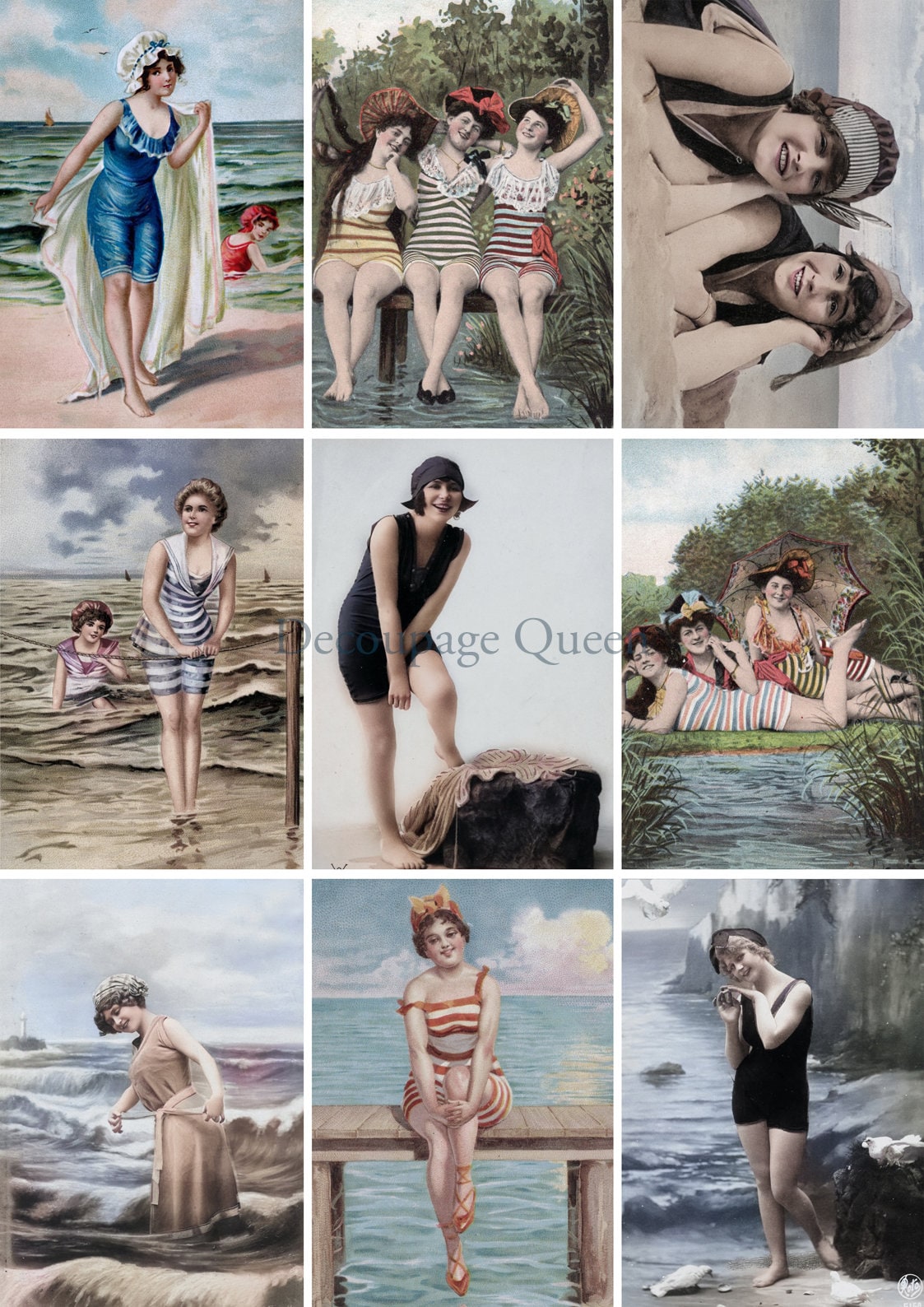 Seaside Minis | Decoupage Paper | Rice Paper Decoupage | Decoupage Queen | A4 and A3