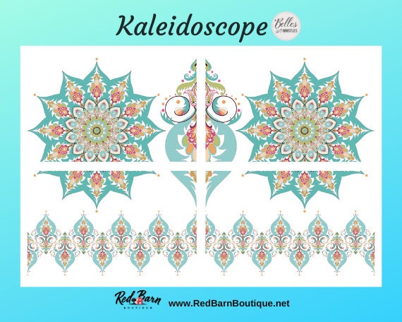 Kaleidoscope | Dixie Belle Paint Company | Belles and Whistles | Rub On Transfer For Furniture | 24" x 37"