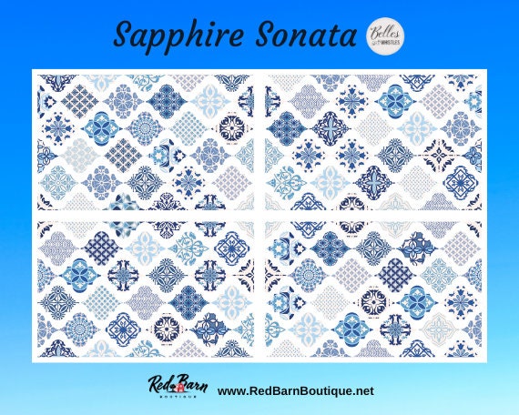 Sapphire Sonata | Dixie Belle Paint Company | Belles and Whistles | Rub On Transfer For Furniture | 24" x 37"