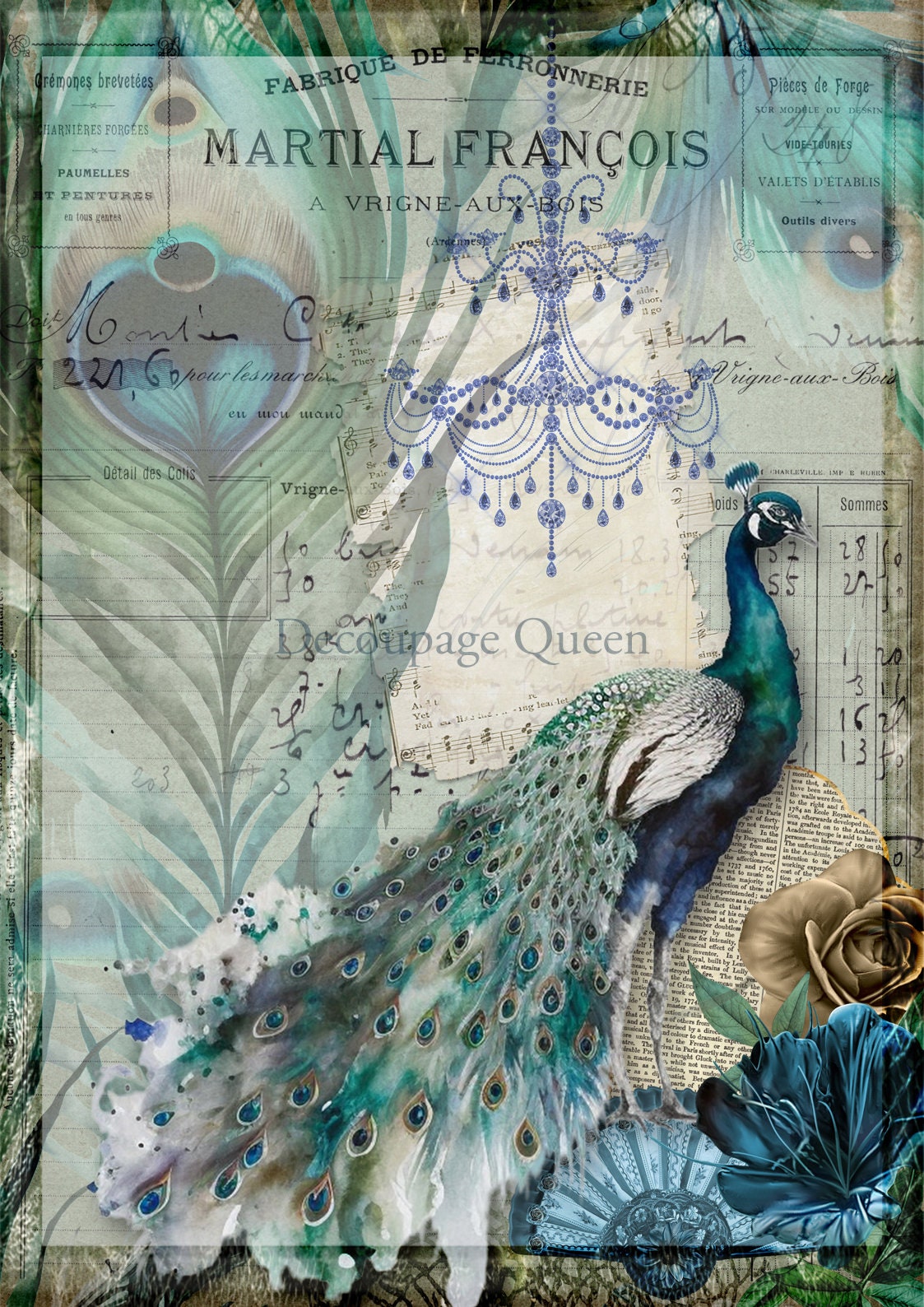 Francois | Decoupage Paper | Rice Paper Decoupage | Decoupage Queen | A4 and A3