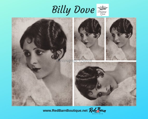 Billy Dove | 5 Images | Rice Paper Decoupage | Decoupage Queen | A4