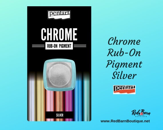 Silver | Rub-On Pigment Chrome | Pentart | Mixed Media | 0.5g